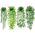 thumbnail image 1 of Paquete de 4 plantas colgantes artificiales Palonu con maceta para interiores y exteriores, 1 of 6