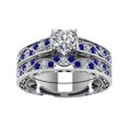 thumbnail image 2 of Weloille Shiny Moissanite Ring Wedding Bridal Eternal Promise Elegant Female Ring, 2 of 2