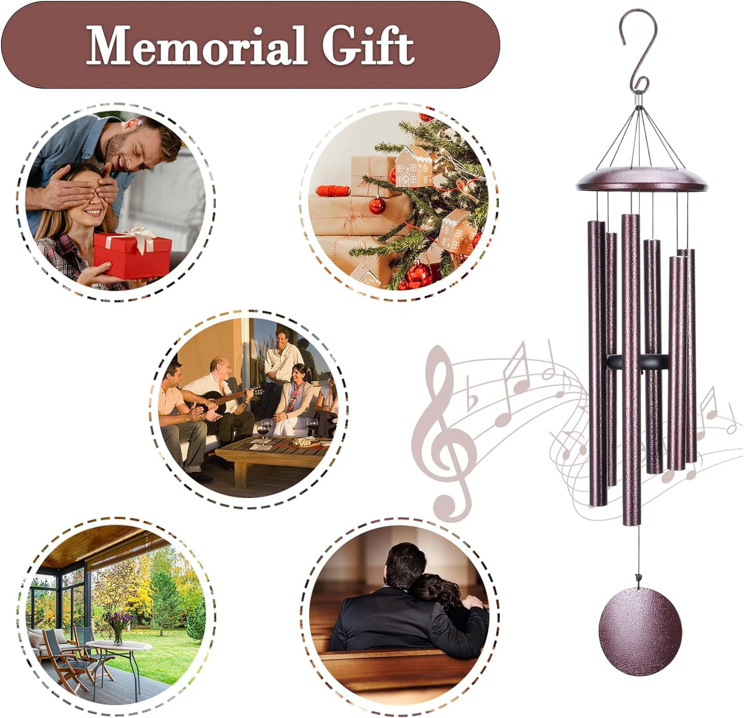 Wonder Garden Outdoor Metal Wind Chime With Deep Soothing Tone  Perfect Gift For Garden, Patio, Outdoor Decoration
