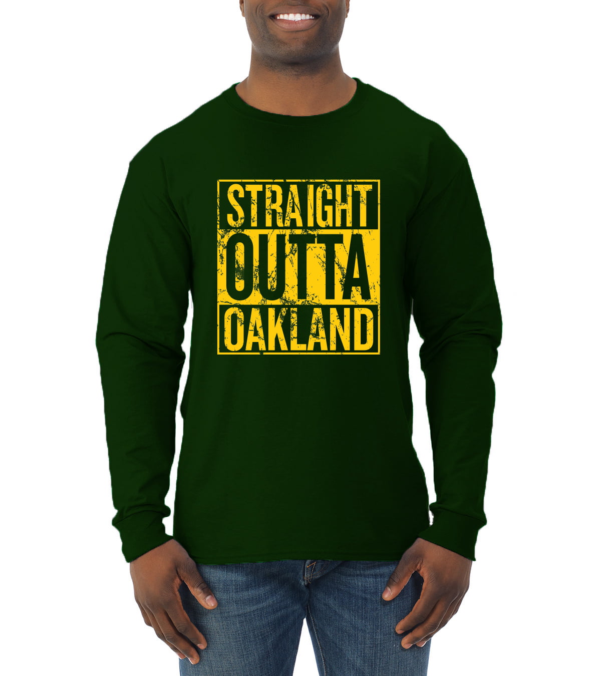 Straight Outta Oakland Black Juniors Soft T-Shirt