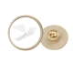 thumbnail image 1 of Patron de origami abstract white pigeon Broche de oro metálico circular, 1 of 3