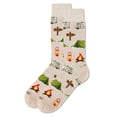 thumbnail image 6 of MeMoi Men's Happy Camper Bamboo Blend Novelty Crew Sock - Mens - Male, 10-13, Crockery, 6 of 7