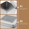 thumbnail image 4 of unbranded Matte Claro Caja Metálica Cuadrada Para Almacenar Té Especias Con Ajustada Plateada, 4 of 6