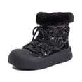 thumbnail image 2 of LYHao Fashion Autumn Children Girls Sports Shoes Flat Thick Bottom Non Slip Easy To Wear PU Upper Comfortable Boots ,Girls Boots Sizes 10.5 Black(4-4.5 Years), 2 of 6