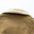 thumbnail image 7 of Corduroy Jackets for Men Fall Winter Sherpa Fleece Lined Warm Coat Button Down Lapel Collar Shacket Outerwear (XL, Khaki 01), 7 of 7
