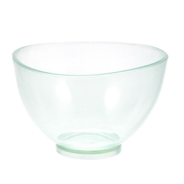 Mixing Rubber Bowl Practical Bowl Safety Oral Material Mixing Round Shape Transparent Green 8.5x8.5x6cm 1Pcs