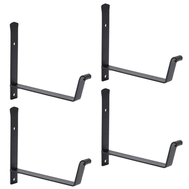 4 Pack Window Box Brackets, Flower Box Brackets for Railings, Fence