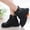 Black, variant on Girl's Boot, Heeled Side Zipped Riding Ankle Boot, Trendy Combat Boot with Bukle for Girl (White 6-7 Years)