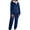 01-Navy Blue, variant on MINTREUS Women's Fluffy Pajamas Set Coral Fleece Pullover Pants Plush Sleepwear 2 Piece Pjs Set Warm Loungewear