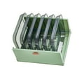 thumbnail image 4 of Kitchen Side Dishes Punch Free Foldable PET 6 Layers Wall Mounted Organization Rack Cooking Plates Storage Shelf Light Shirt Green, 4 of 13