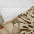 thumbnail image 4 of Ambesonne Monstera Fleece Throw Blanket Boho Scandinavian Style 50"x60" Cocoa Sepia and Reseda Green, 4 of 5