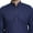 Navy Blue, variant on In-Sattva Men's Indian Banded Classic Collar Pure Cotton Long Kurta Tunic; Black; XXL