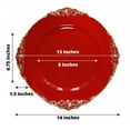 thumbnail image 2 of BalsaCircle 24 Red 13" Acrylic Round Charger Plates Embossed, 2 of 8