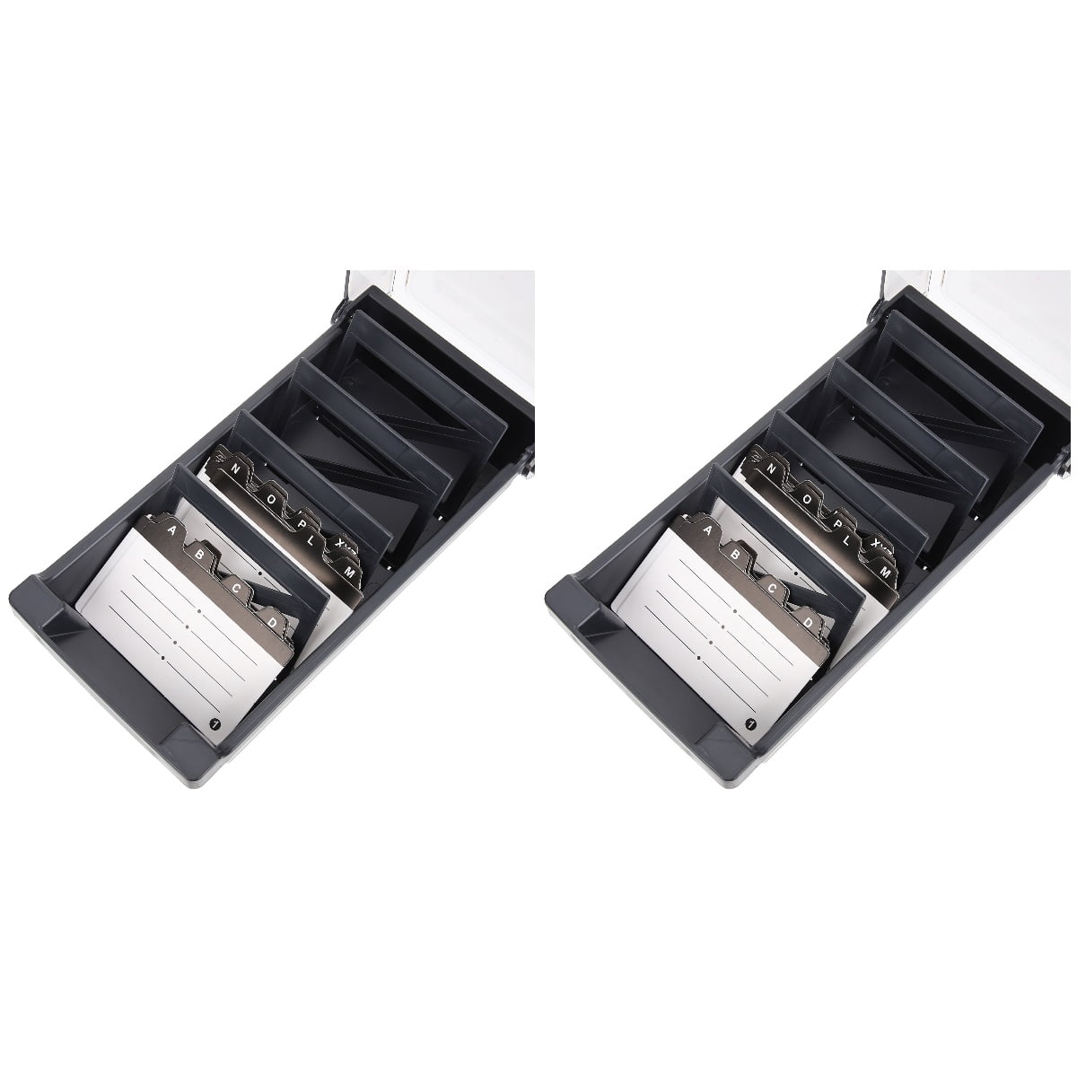 2 PCS Id Card Boxes Index Case Sturdy Holder Business