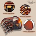 thumbnail image 3 of Parcelona French Tortoise Shell 3" Medium Hair Claw Clips for Women Hair - 2 Pcs, 3 of 8