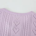 thumbnail image 6 of yillto Little Girls Long Sleeve Cardigan Round Neck Ribbed Knitted Kids Girl Lightweight Coat, 6 of 7
