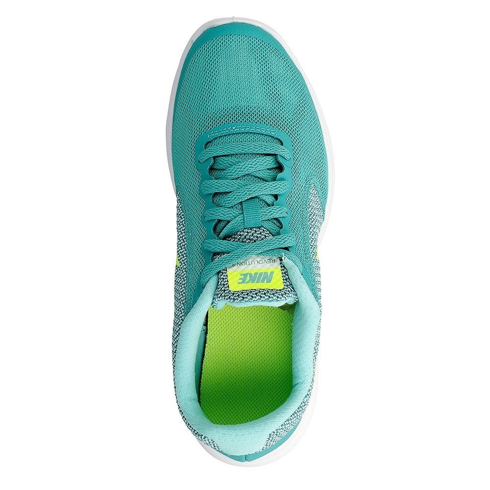 girls turquoise nike revolution sneakers size 3
