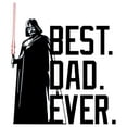 thumbnail image 2 of Men's Star Wars Darth Vader Best. Dad. Ever. Baseball Graphic Tee White/Black 2X Large, 2 of 4