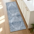 thumbnail image 4 of SAND KEEPER 2x5 Washable Hallway Runner Rug, Soft Low Profile Non Slip Rug, Distressed Oriental Dusty Blue Runner for Entryway, Bedroom, Laundry Room, 4 of 11