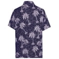 thumbnail image 6 of HAPPY BAY Men's Hawaiian Shirts Short Sleeve Button Down Shirt Mens Party Shirts Casual Holiday Summer Tropical Island Shirts for Men Funny L Faded 1 Trees, Blue, 6 of 6