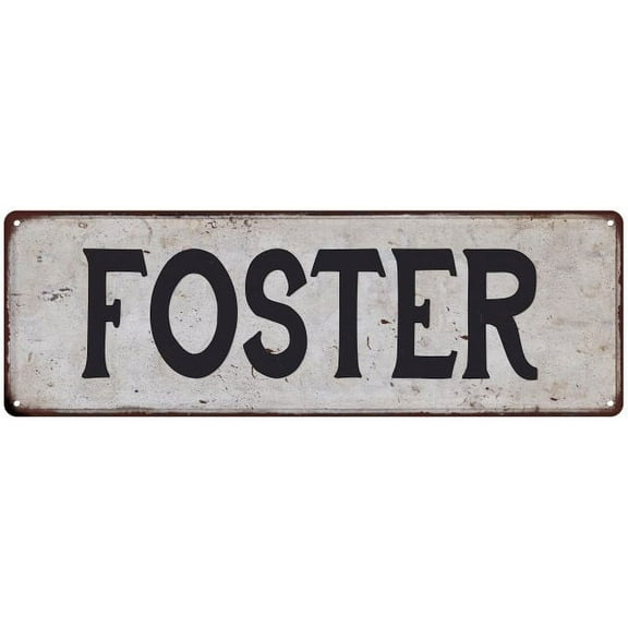 FOSTER Vintage Look Gift Rustic Chic Metal Sign 6x18 206180036390