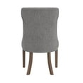 thumbnail image 6 of Weston Home Kirk Button Tufted Dining Chairs, Set of 2, Gray Linen, Brown Finish, 6 of 9