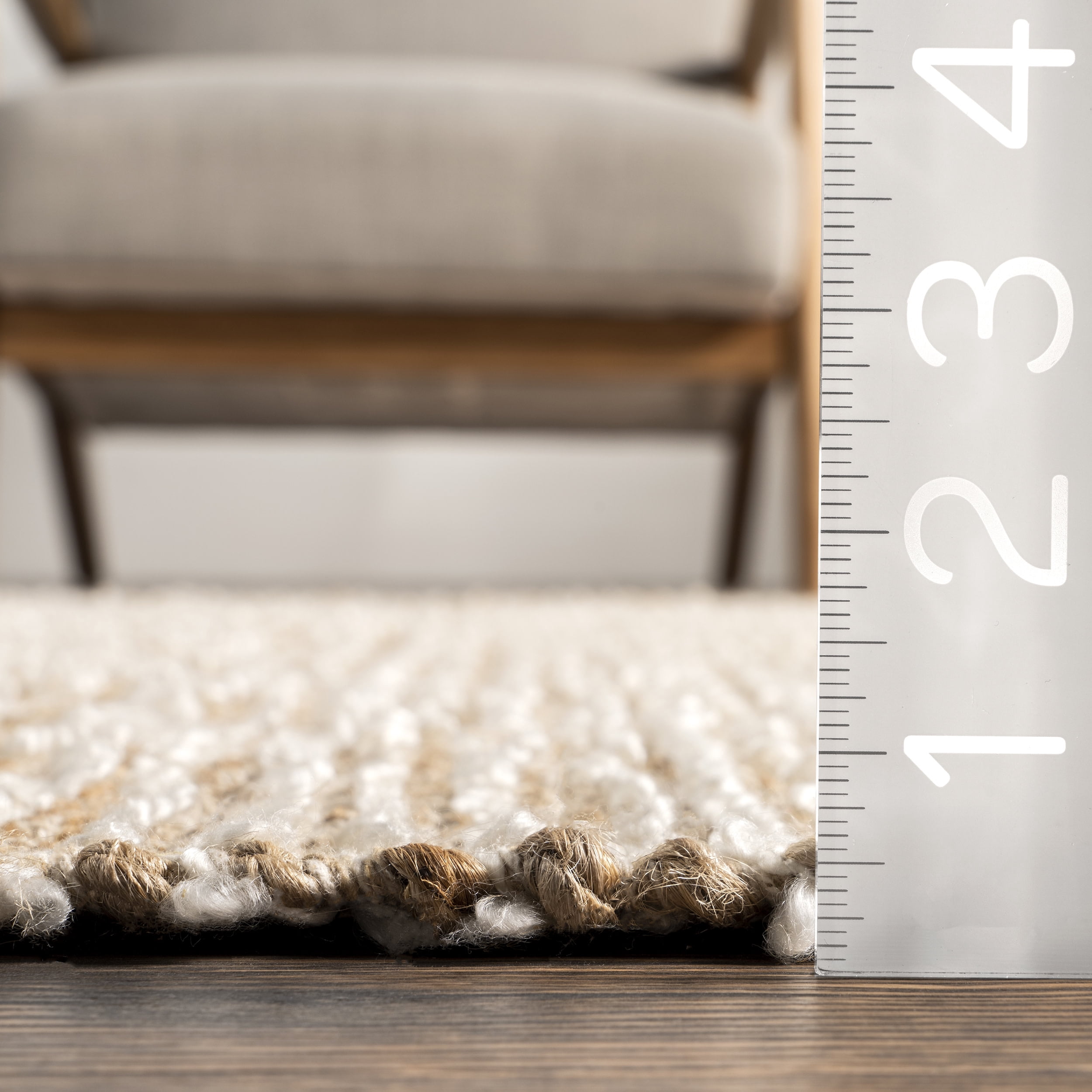 nuLOOM Ivanna Casual Jute Blend Area Rug, 8' x 10', Ivory