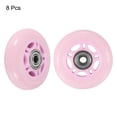 thumbnail image 3 of Uxcell 2.8" OD Inline Skate Wheels with Bearings 82A Skate Replacement, Light Pink 8 Pack, 3 of 6