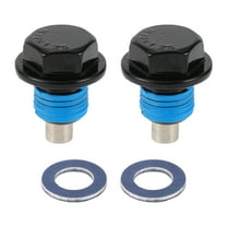 Unique Bargains 1 Set Oil Drain Plug for Toyota Tacoma Tundra Camry Corolla 4Runner Oil Pan Drain Bolt Screw Thread Repair No.9043012031 Blue Metal Magnetic M12x1.25