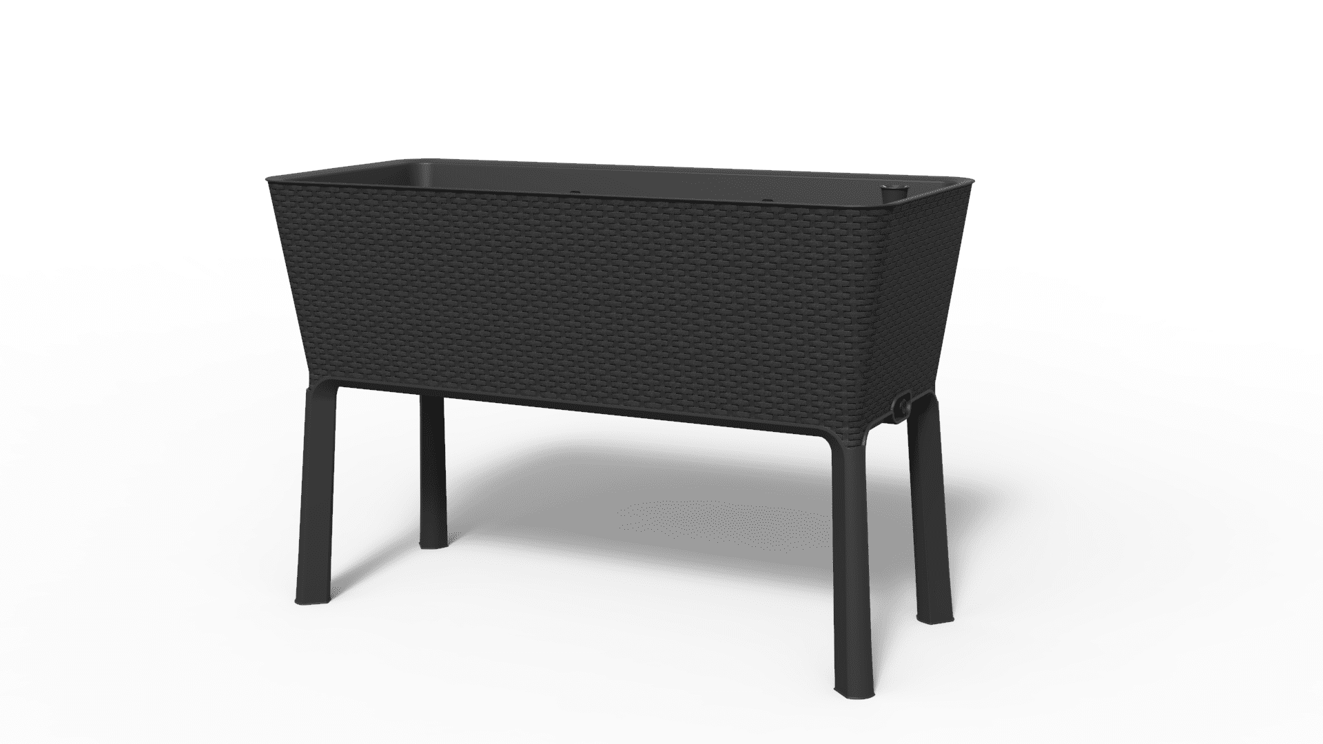 Keter 19.4" x 44.9" x 29.8" Black Resin Raised Garden Kit