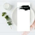 thumbnail image 2 of Koyal Wholesale Black Brushstroke Printable Wedding Paper Menu Cards for DIY Printer, Pack of 52, 2 of 5