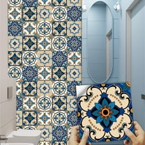 10Pcs Self-Adhesive Tile Stickers 8" x 8" Waterproof Peel and Stick Vinyl Wall Decals Kitchen Backsplash Bathroom Mural Wallpaper