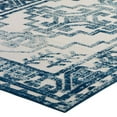 thumbnail image 3 of Reflect Nyssa Distressed Geometric Southwestern Aztec 5x8 Indoor or Outdoor Area Rug Ivory and Blue, 3 of 7