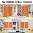 thumbnail image 6 of Orange Stripes Kitchen Curtains 63 Inch Length, Simple Geometric Modern Monochrome Grommet Top Bedroom Living Room Curtains, Light Filtering Cafe Curtain Drapes 2 Panels Set 84''x63'', 6 of 9