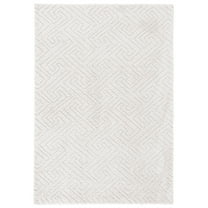 SAFAVIEH Tahoe Ainsley Geometric Shag Area Rug, Ivory, 3' x 5'