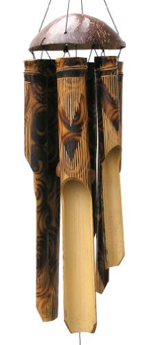 Medium Burnt Bamboo and Coconut Wind Chime