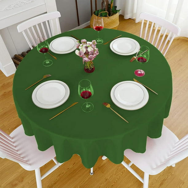 Mantel Redondo de 178 Cm (70 Pulgadas) | Fibra de Poliéster | Ideal para El Hogar, Bares y Restaurantes | 9 Colores Disponibles | Verde | 1 Unidad | Nylon, Spandex | 177,8 Cm (70 Pulgadas) | Resisten