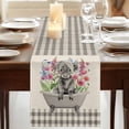 thumbnail image 3 of Table Runners 90 Inches Long Dress Scarves, Pink Flowers Yak Farmhouse Coffee/Dining/Kitchen Table Runner for Living Room, Vintage Spring Floral Bathtub Retro Art Rustic 13x90 Inch, 3 of 9