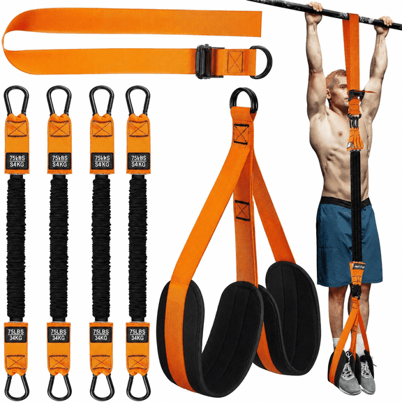 Pull Up Assist Bands Set, High Strength Adjustable Assisted Pull Up Straps with Foot Pad, for Home Gym, Pull Up Bar, Calisthenics