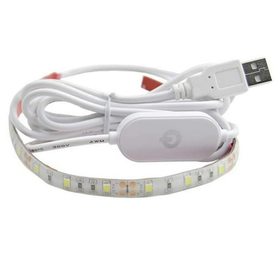 Anvazise LED Light Strip Brightness Adjustable Flicker Free Self-Adhesive Easy Installation Plug-And-Play USB Light Strip Office Supplies White One Size