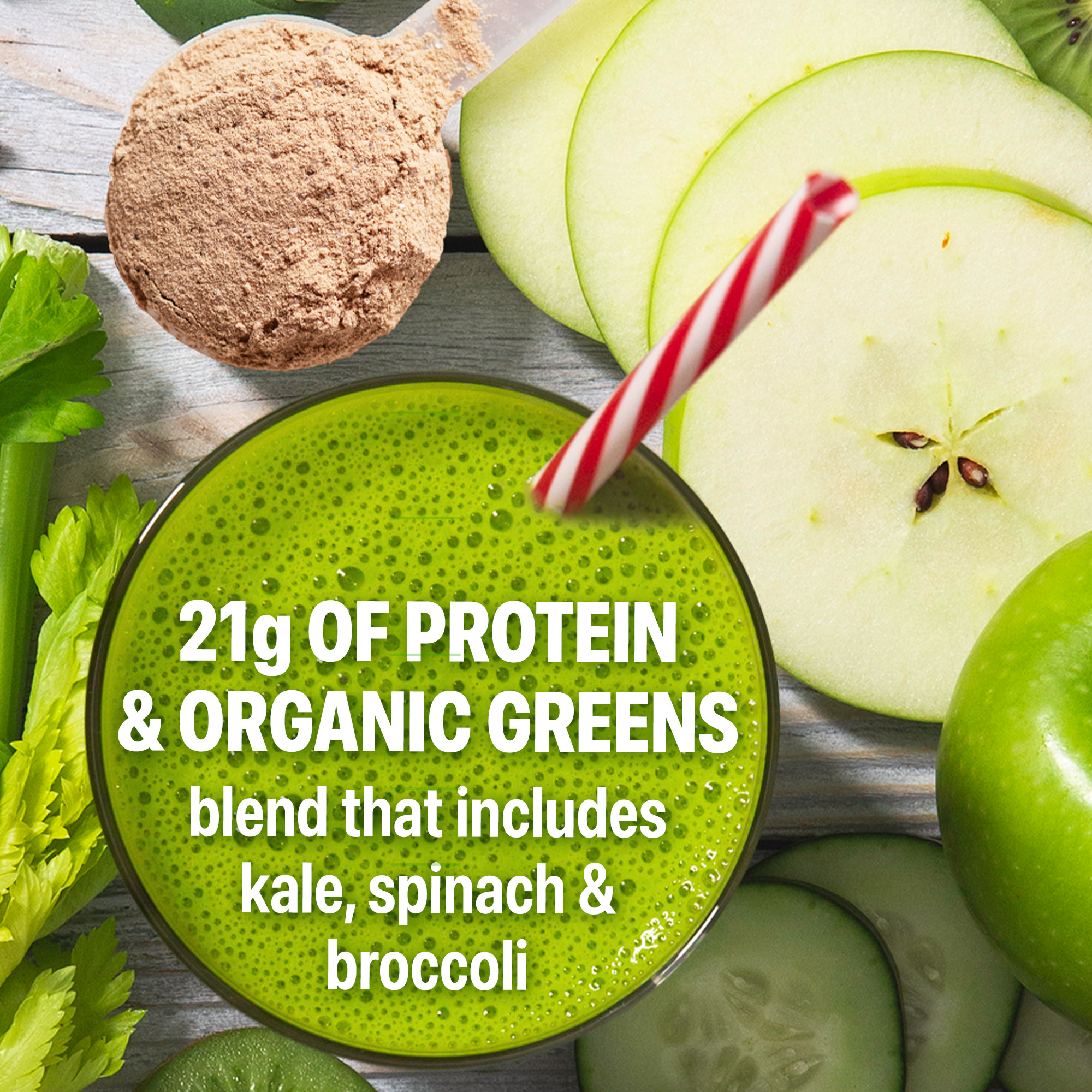 Orgain® Organic Protein™ + Greens Powder - Plant Based Creamy Chocolate Fudge
