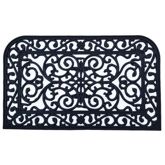 Imports Decor Rubber Doormat, Monarch, 18-Inch by 30-Inch