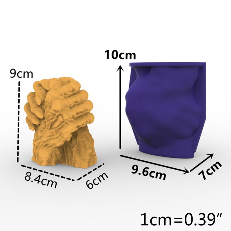 Handshake Shape Epoxy Resin Mold Home Decoration Ornaments Silicone Mould DIY Crafts Plaster Candle Casting Tools