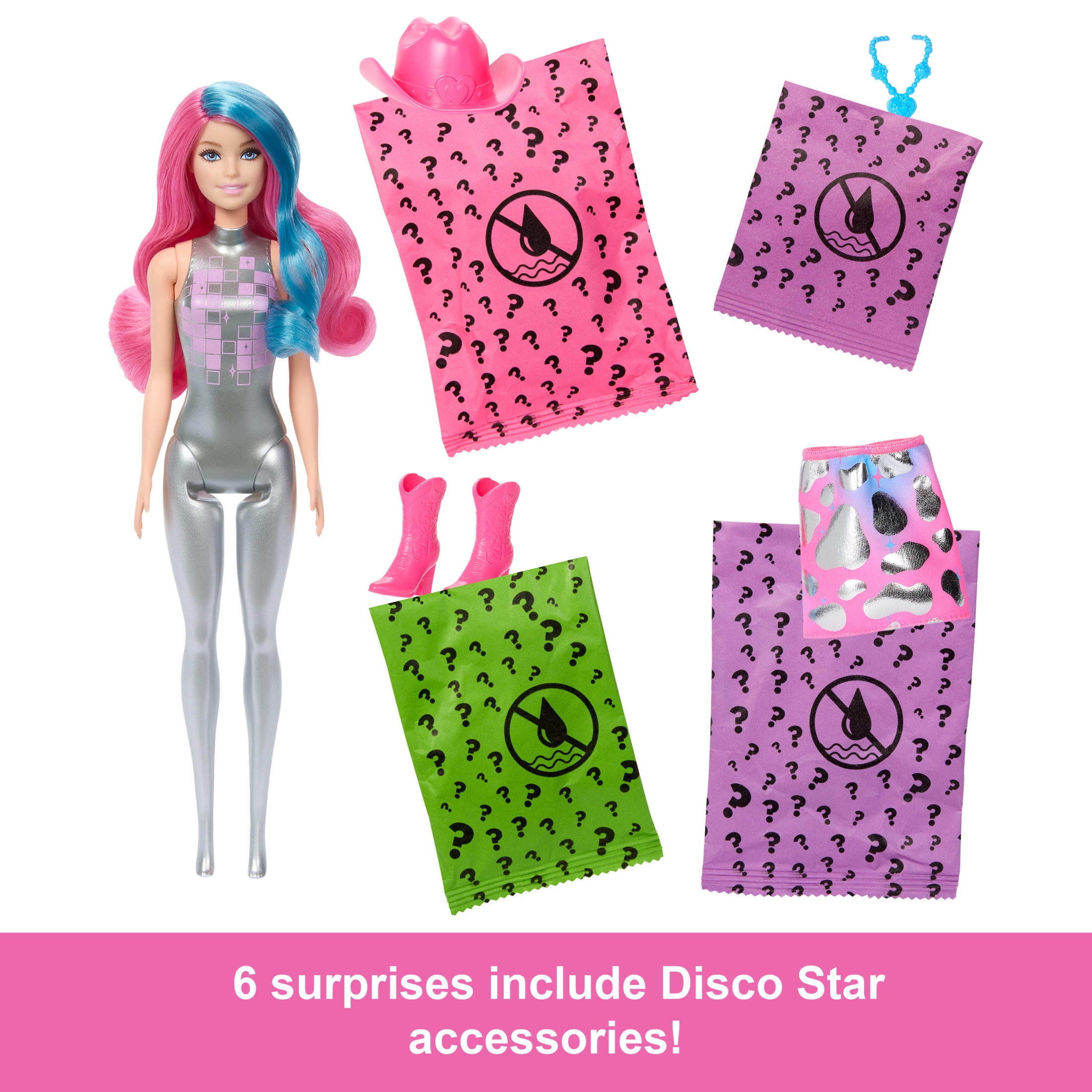 Barbie Color Reveal Disco Star Series Fashion Doll