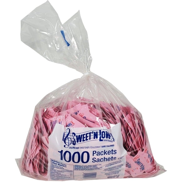 Sweet'N Low Édulcorant Rose - Portions - 3000 Ct - Substitut de Sucre Sans Calorie (3000 Pcs)