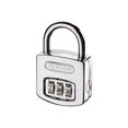 thumbnail image 1 of ABUS Mechanical - 160/40 40mm Steel Case Die-Cast Body Combination Padlock (3-Digit) Carded, 1 of 4