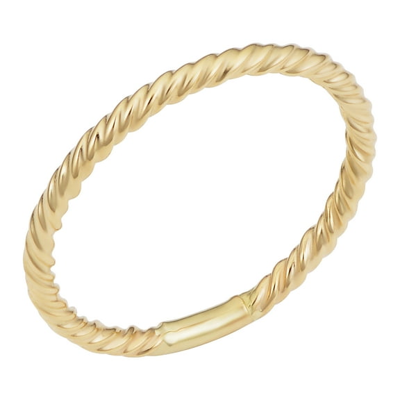 KoolJewelry 14k Gold High Polish Twisted Style Ring