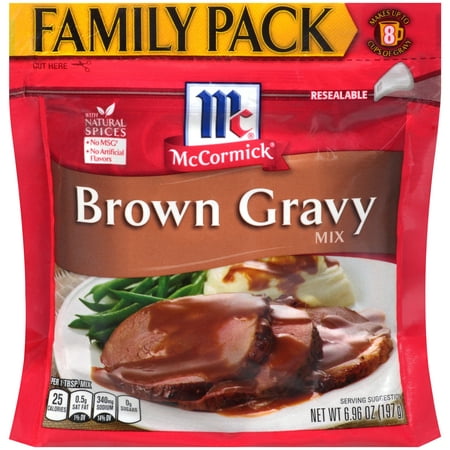McCormick Family Pack Brown Gravy Mix, 6.96 oz (Best Brown Gravy Mix)