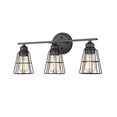 thumbnail image 6 of 3383-MB Millennium Lighting 3 Light Bath Vanity-10.5 Inches Tall and 22.88 Inches Wide-Matte Black Finish, 6 of 8