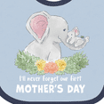 thumbnail image 4 of Inktastic I'll Never Forget Our 1st Mother's Day Elephant Family Boys or Girls Baby Bib, 4 of 4